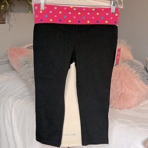 Yoga Leggings Black Capri Girls 7 8 Oversized Medium